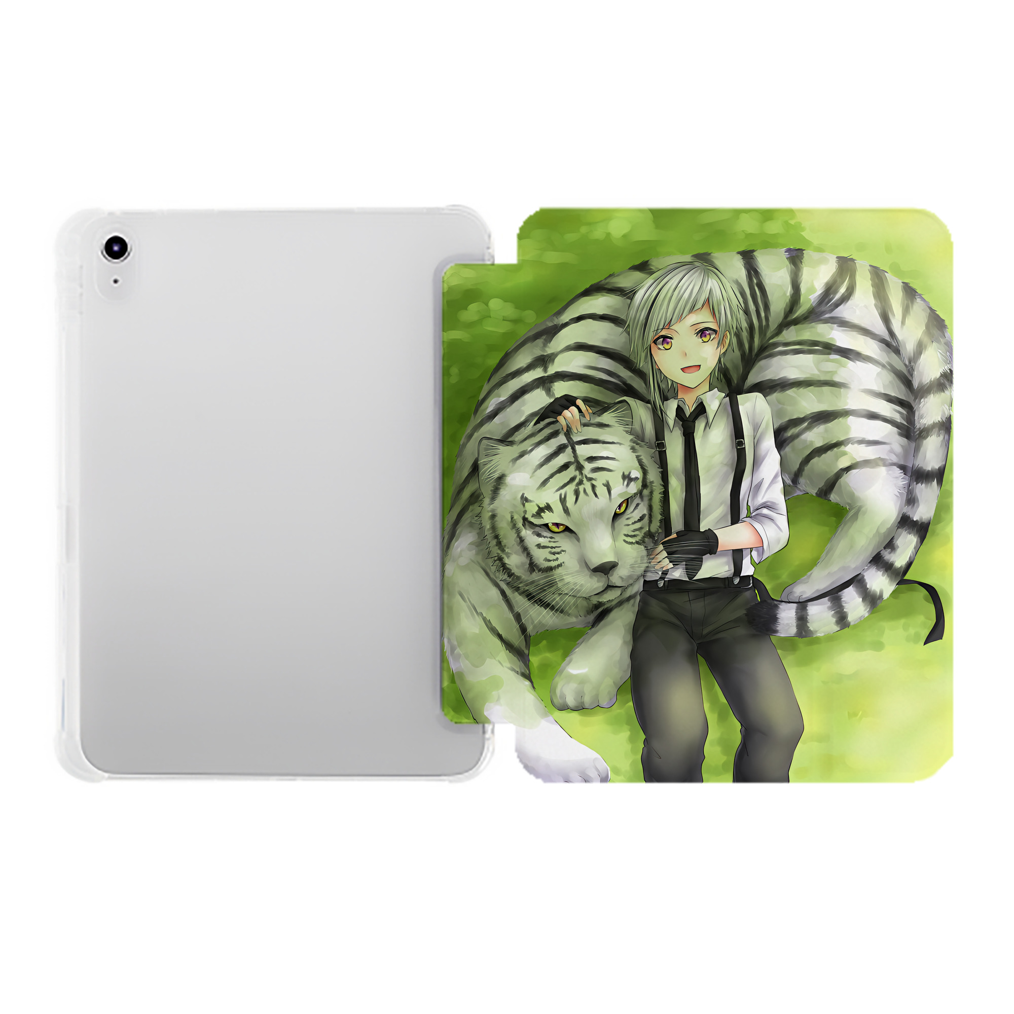 （画像用） 文豪ストレイドッグス Bungo Stray Dogs IPad ケース ペン収納付き 三つ折りスタンド PUレザー×シリコン 対応機種9.5/10.5/10.9インチ